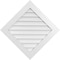 Ekena Millwork Diamond Surface Mount PVC Gable Vent: Functional, w/ 3-1/2"W x 1"P Standard Frame, 38"W x 38"H GVPDI38X3801SF - alternate 1